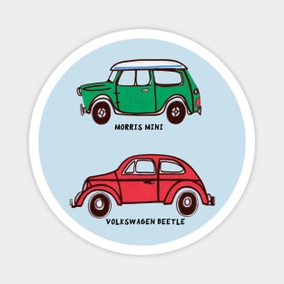 Morris Mini and Volkswagen Beetle by Pollux Magnet